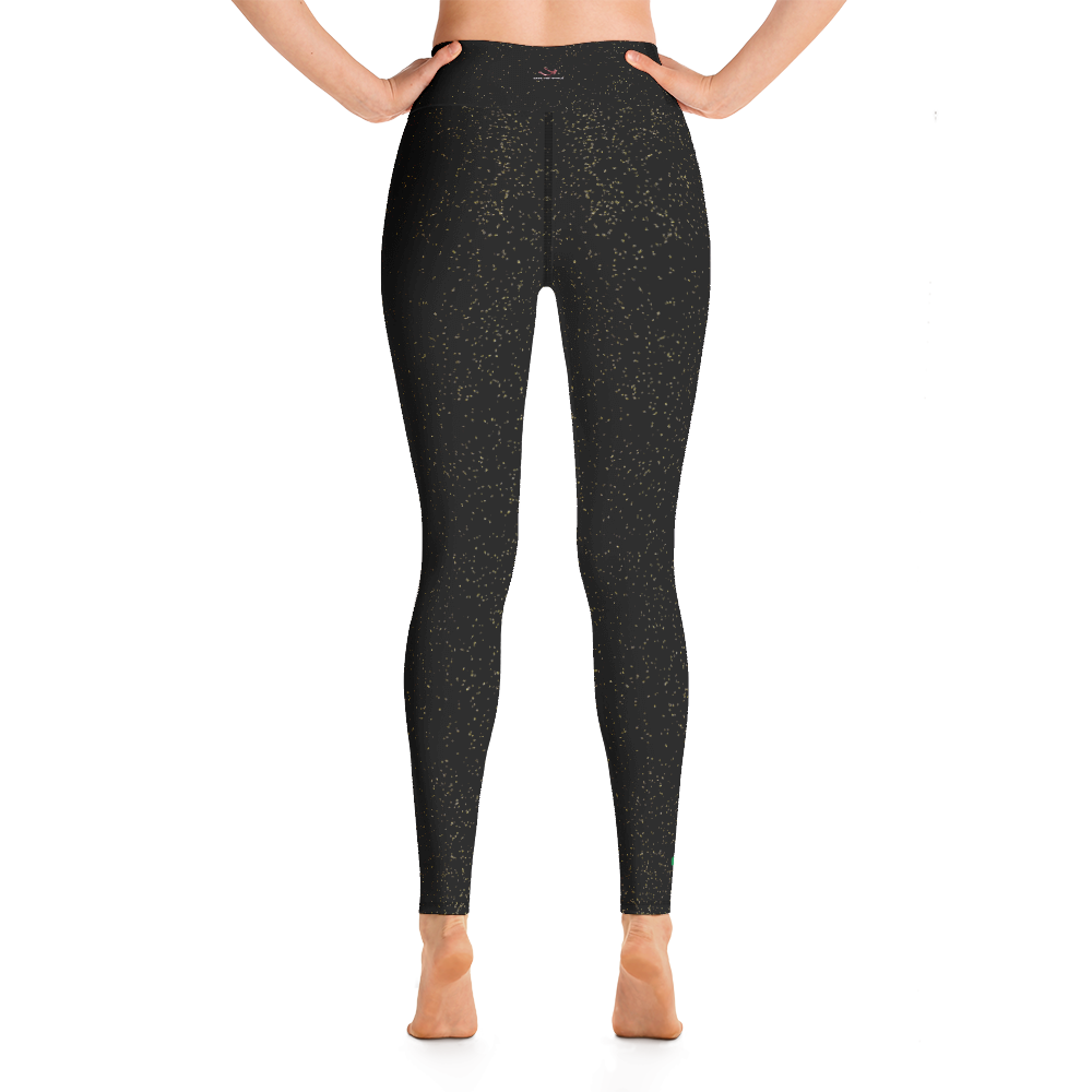 #4b9d8480 - Black Magic Gold Dust - ALTINO Yoga Pants - Gritty Girl Collection