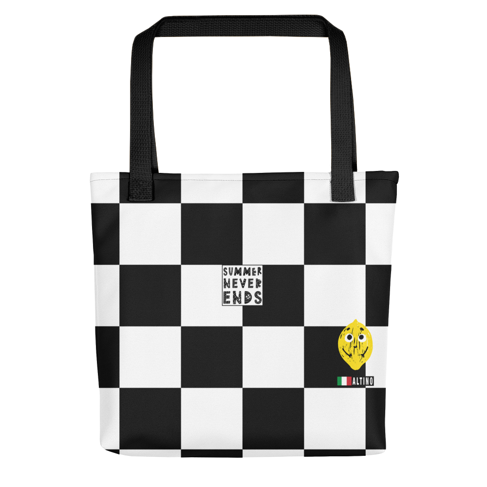 Black - #162342a0 - Black White - ALTINO Tote Bag - Summer Never Ends Collection - Sports - Stop Plastic Packaging - #PlasticCops - Apparel - Accessories - Clothing For Girls - Women Handbags
