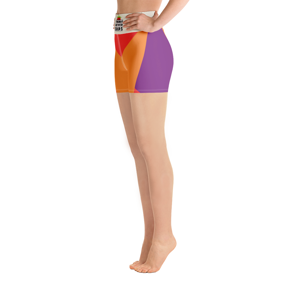 #3ea89c90 - Cantaloupe Grape Grapefruit - ALTINO Yoga Shorts