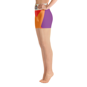 #3ea89c90 - Cantaloupe Grape Grapefruit - ALTINO Yoga Shorts