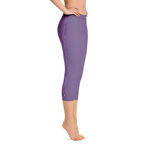 Violet - #5311d580 - Mulberry Blackberry Stracciatella - ALTINO Sport Capri Leggings - Yoga - Stop Plastic Packaging - #PlasticCops - Apparel - Accessories - Clothing For Girls - Women Pants