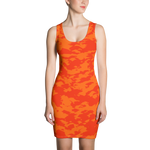 Red - #94ef5400 - Orange Maraschino Cherry Frost - ALTINO Fitted Dress - Stop Plastic Packaging - #PlasticCops - Apparel - Accessories - Clothing For Girls - Women Dresses