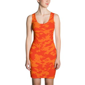 Red - #94ef5400 - Orange Maraschino Cherry Frost - ALTINO Fitted Dress - Stop Plastic Packaging - #PlasticCops - Apparel - Accessories - Clothing For Girls - Women Dresses