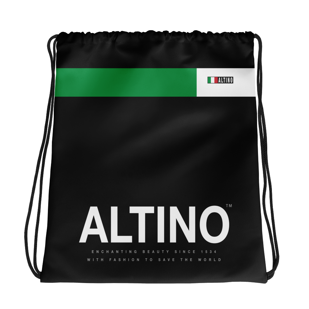 Black - #35c71aa0 - Viva Italia Art Commission Number 20 - ALTINO Draw String Bag - Sports - Stop Plastic Packaging - #PlasticCops - Apparel - Accessories - Clothing For Girls - Women Handbags