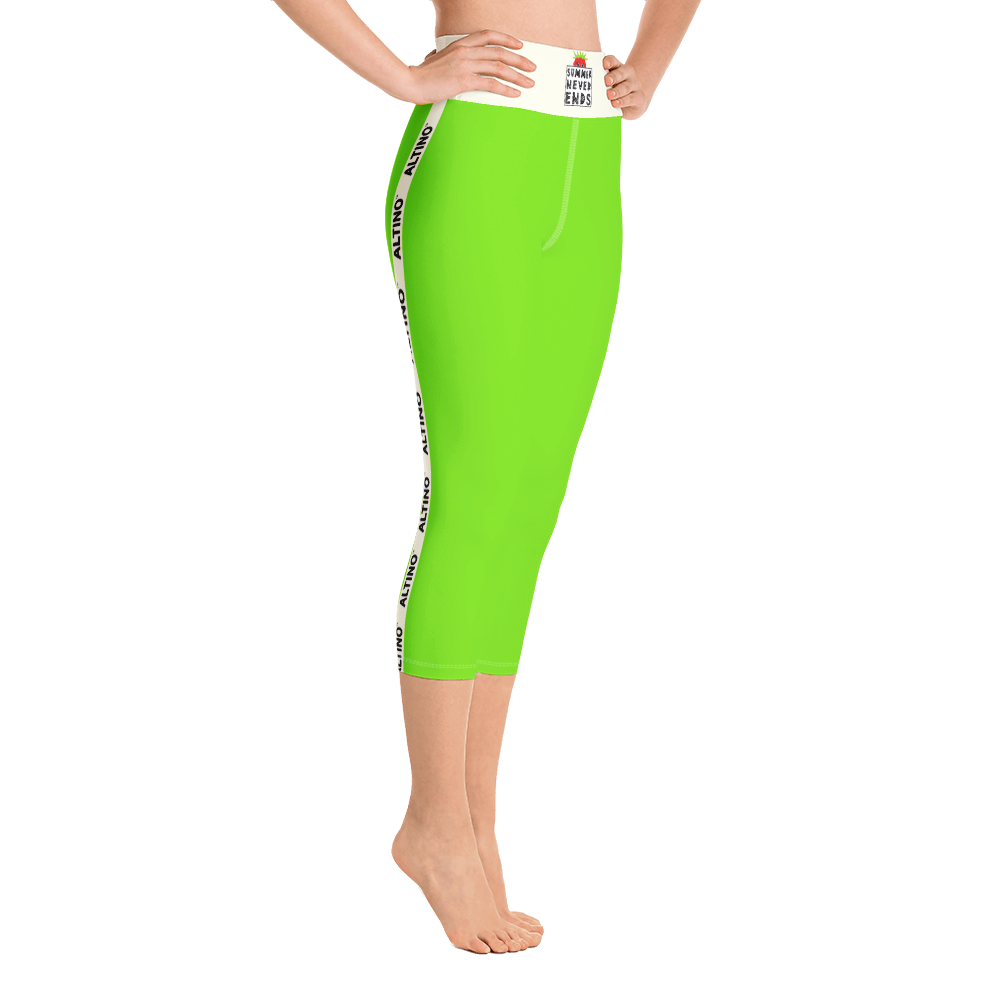 Chartreuse Green - #7379f830 - Lime - ALTINO Yoga Capri - Summer Never Ends Collection - Stop Plastic Packaging - #PlasticCops - Apparel - Accessories - Clothing For Girls - Women Pants