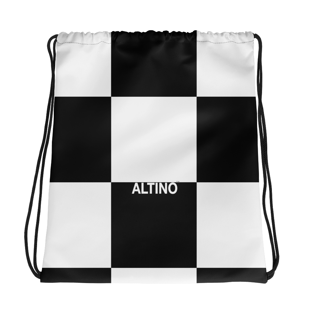 #ca3caaa0 - Black White - ALTINO Draw String Bag - Summer Never Ends Collection