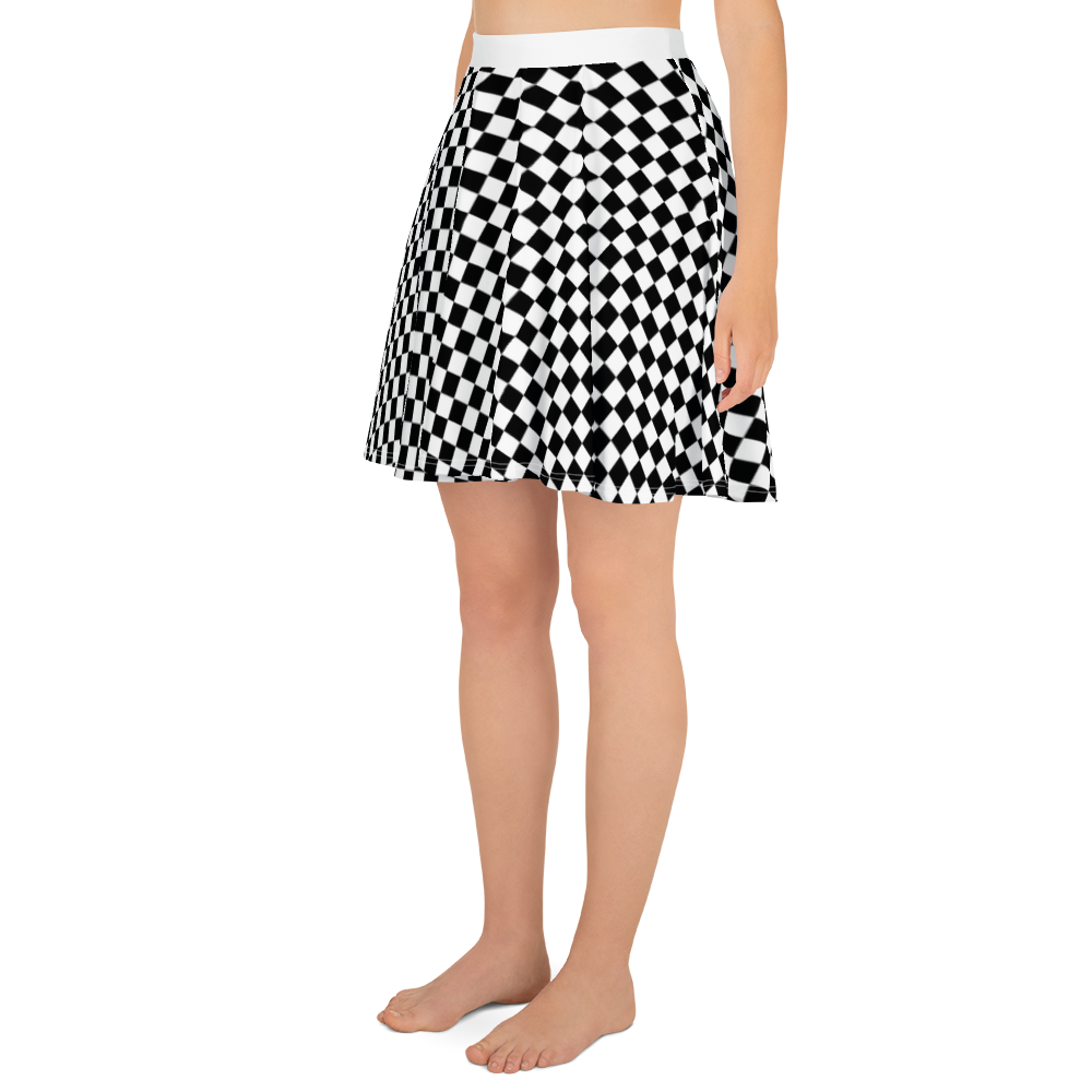 #dc79de80 - Black White - ALTINO Skater Skirt - Summer Never Ends Collection