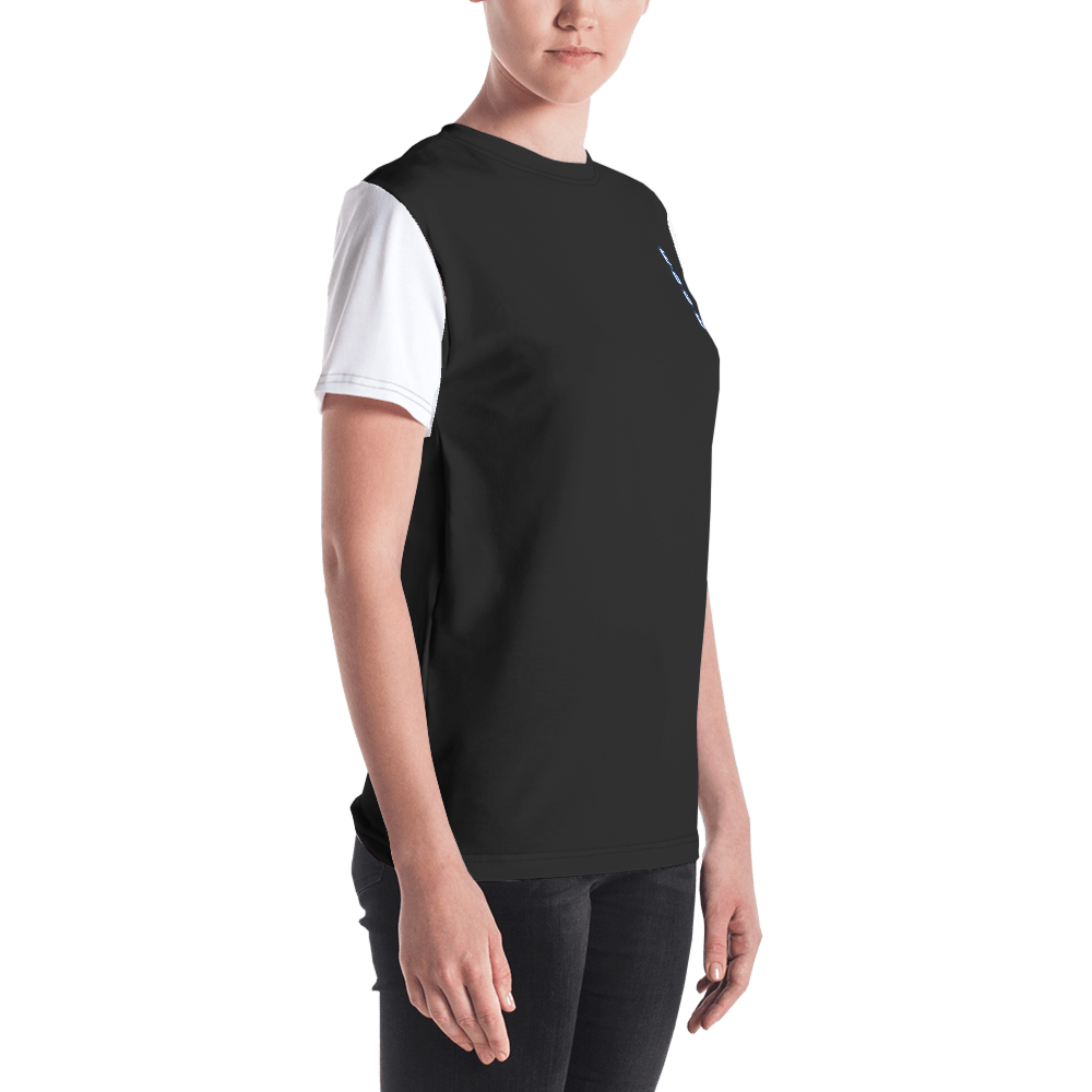 Black - #763dce02 - ALTINO Crew Neck T - Shirt - The Edge Collection - Stop Plastic Packaging - #PlasticCops - Apparel - Accessories - Clothing For Girls - Women Tops