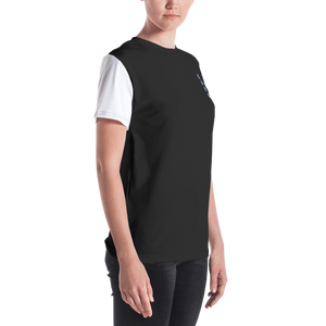 Black - #763dce02 - ALTINO Crew Neck T - Shirt - The Edge Collection - Stop Plastic Packaging - #PlasticCops - Apparel - Accessories - Clothing For Girls - Women Tops