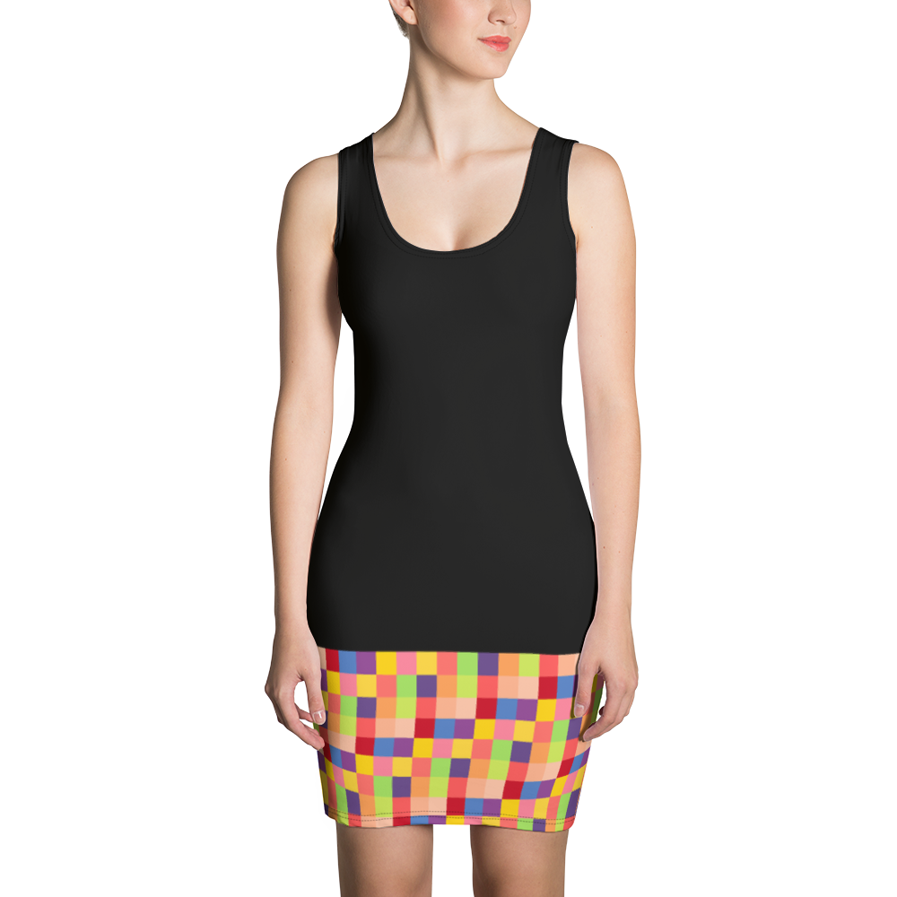 Black - #8052bc20 - Fruit Melody - ALTINO Fitted Dress - Summer Never Ends Collection - Stop Plastic Packaging - #PlasticCops - Apparel - Accessories - Clothing For Girls - Women Dresses