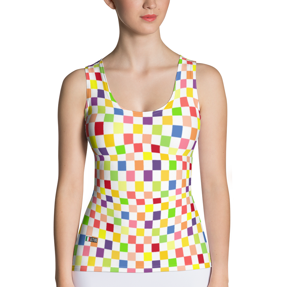 White - #72df14b0 - Fruit White - ALTINO Fitted Tank Top - Summer Never Ends Collection - Stop Plastic Packaging - #PlasticCops - Apparel - Accessories - Clothing For Girls - Women Tops