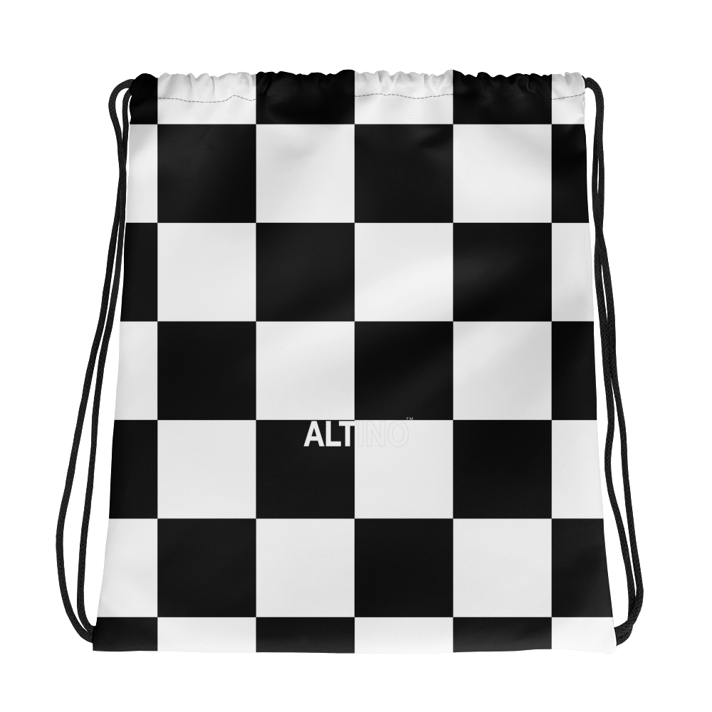 #aa1c31a0 - Black White - ALTINO Draw String Bag - Summer Never Ends Collection