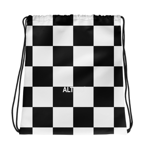 #aa1c31a0 - Black White - ALTINO Draw String Bag - Summer Never Ends Collection