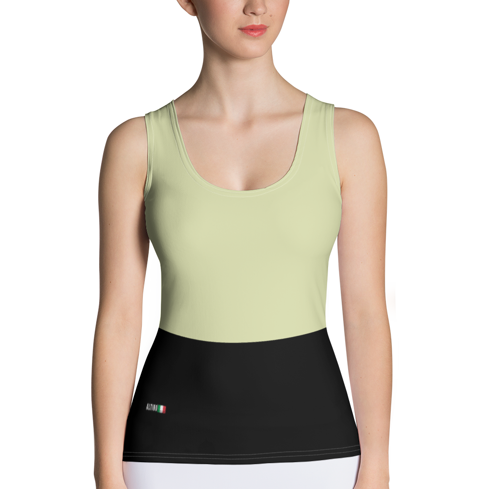 Yellow - #699791a0 - Apple Gelato - ALTINO Fitted Tank Top - Gelato Collection - Stop Plastic Packaging - #PlasticCops - Apparel - Accessories - Clothing For Girls - Women Tops