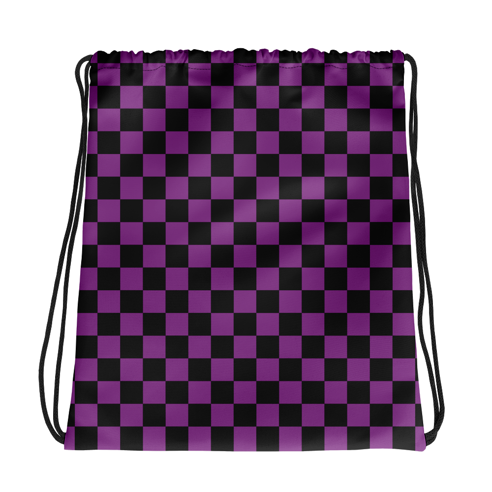 #dd6bf2a0 - Grape Black - ALTINO Draw String Bag - Summer Never Ends Collection
