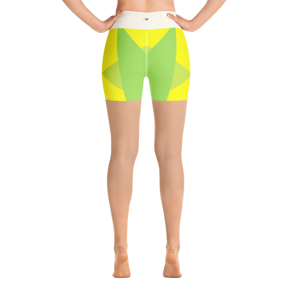 #69723490 - Green Apple Kiwi Lemon - ALTINO Yoga Shorts - Summer Never Ends Collection