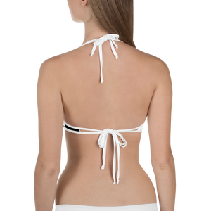 #d3f7e610 - Black White Fruit Melody - ALTINO Reversible Bikini Swim Top