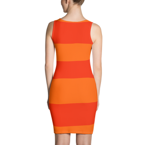 #d2464400 - Orange Maraschino Cherry Frost - ALTINO Fitted Dress