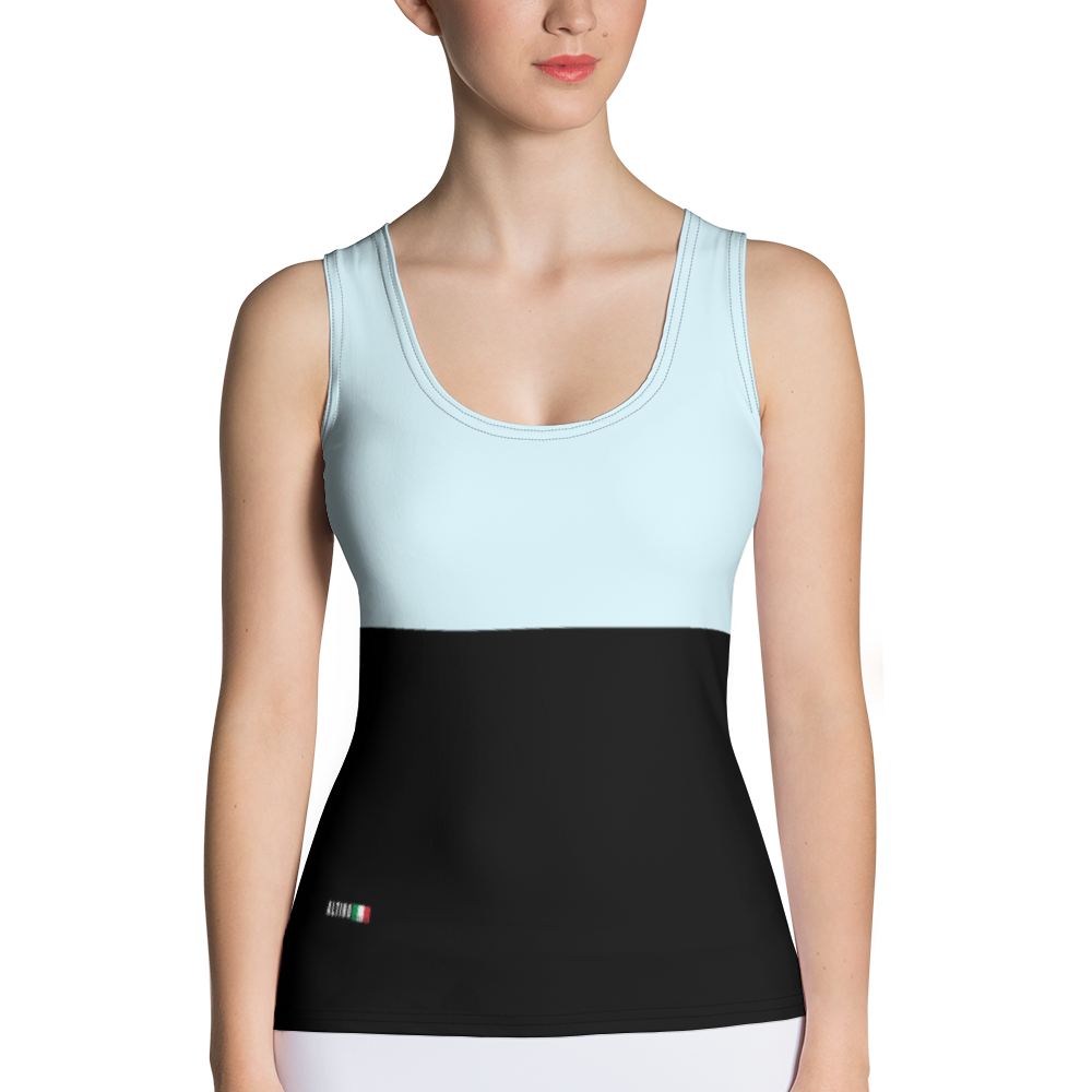 Black - #aea96380 - Ocean Black - ALTINO Fitted Tank Top - Earth Collection - Stop Plastic Packaging - #PlasticCops - Apparel - Accessories - Clothing For Girls - Women Tops