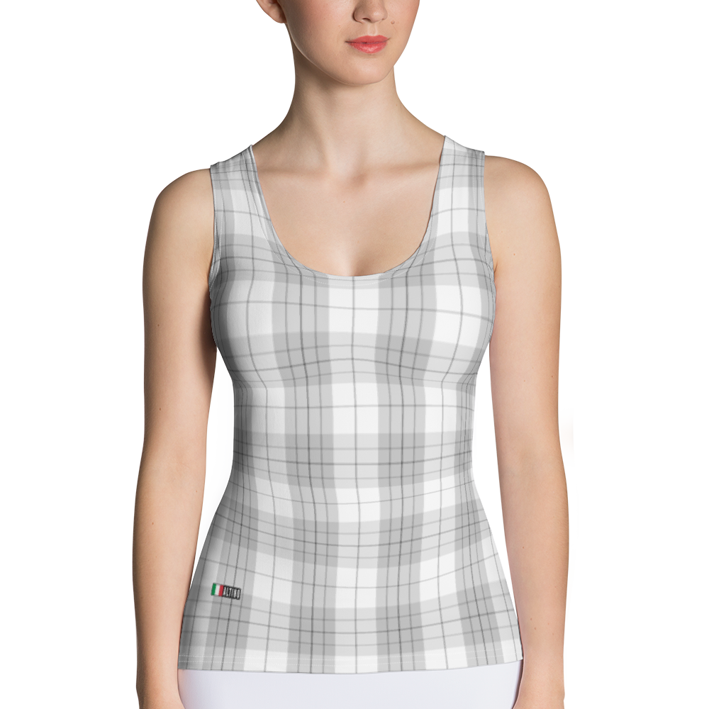 White - #fb147290 - ALTINO Fitted Tank Top - Klasik Collection - Stop Plastic Packaging - #PlasticCops - Apparel - Accessories - Clothing For Girls - Women Tops