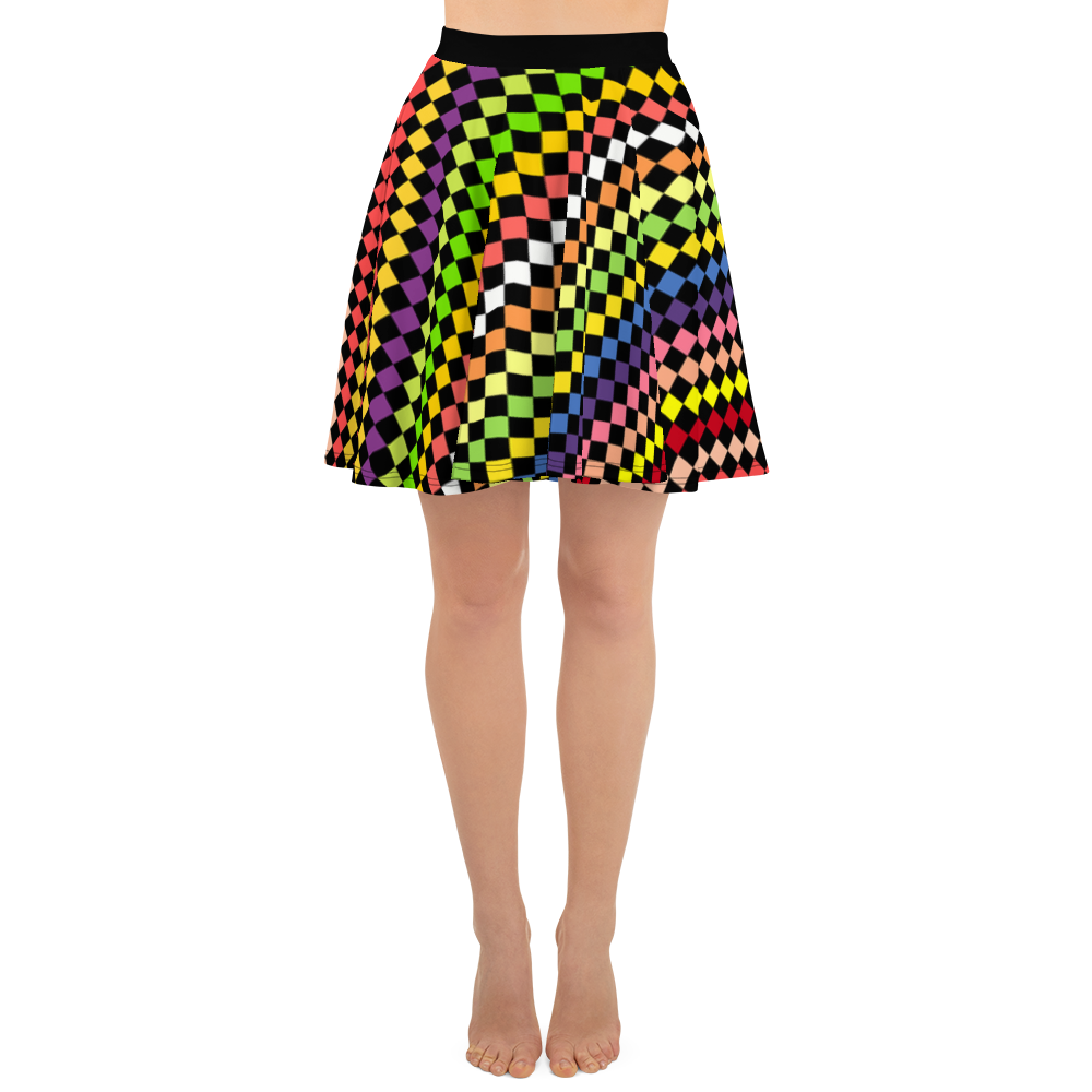 Black - #4bc97180 - Fruit Melody - ALTINO Skater Skirt - Summer Never Ends Collection - Stop Plastic Packaging - #PlasticCops - Apparel - Accessories - Clothing For Girls - Women Skirts