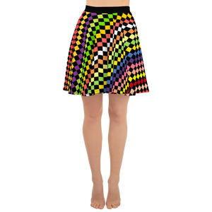 Black - #4bc97180 - Fruit Melody - ALTINO Skater Skirt - Summer Never Ends Collection - Stop Plastic Packaging - #PlasticCops - Apparel - Accessories - Clothing For Girls - Women Skirts