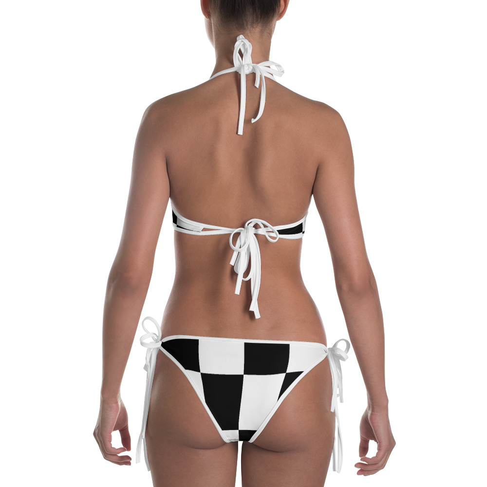 #da698010 - Black White Blueberry - ALTINO Reversible Bikini