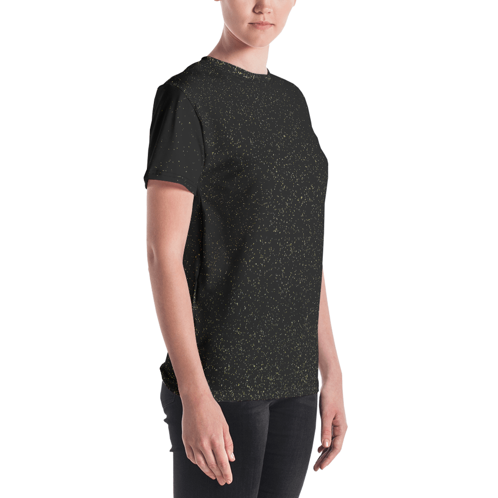 Black - #f73ea700 - Black Magic Super Gold - ALTINO Crew Neck T - Shirt - Gritty Girl Collection - Stop Plastic Packaging - #PlasticCops - Apparel - Accessories - Clothing For Girls - Women Tops