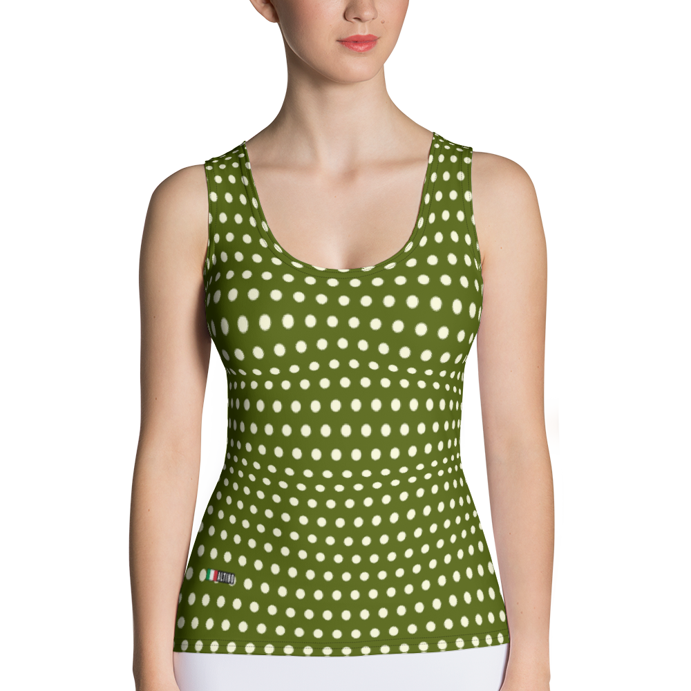 Yellow - #47117280 - Deep Pistachio Lemon Chunk - ALTINO Fitted Tank Top - Gelato Collection - Stop Plastic Packaging - #PlasticCops - Apparel - Accessories - Clothing For Girls - Women Tops