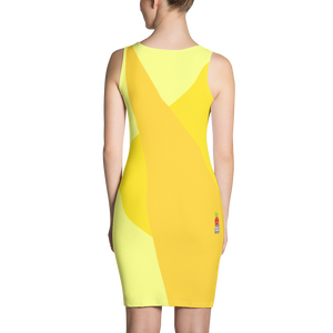 #d619e830 - Bananna Pear Pineapple - ALTINO Fitted Dress - Summer Never Ends Collection