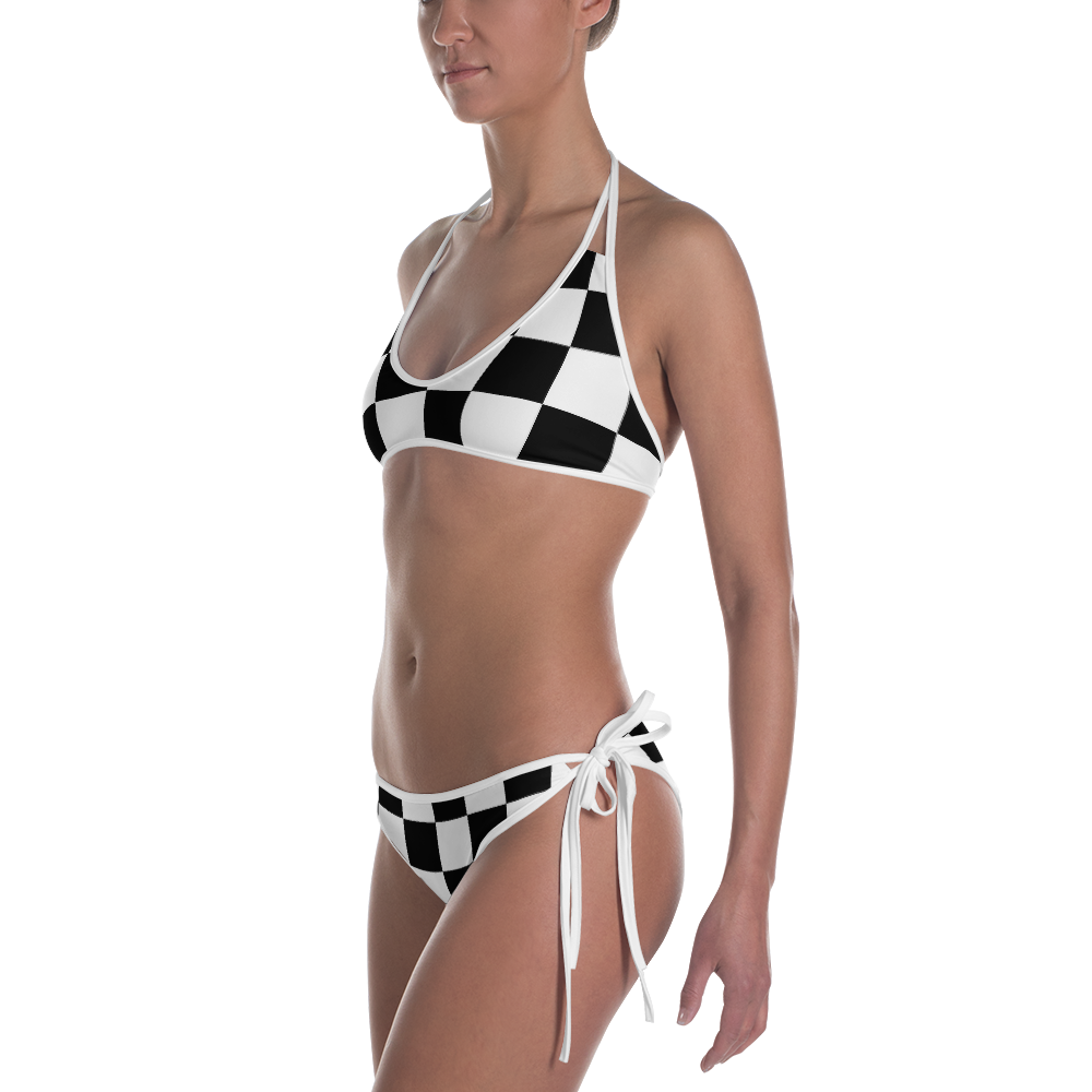 Black - #32d5b710 - Black White Fruit Melody - ALTINO Reversible Bikini - Stop Plastic Packaging - #PlasticCops - Apparel - Accessories - Clothing For Girls - Women Swimwear