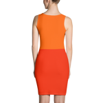 #0a704c00 - Orange Maraschino Cherry Frost - ALTINO Fitted Dress