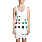 White - #3f513830 - Viva Italia Art Commission Number 16 - ALTINO Fitted Dress - Stop Plastic Packaging - #PlasticCops - Apparel - Accessories - Clothing For Girls - Women Dresses