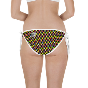 #e773e010 - Black White Fruit Melody - ALTINO Reversible Bikini Swim Bottom