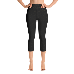 Black - #229ddf80 - Black Magic Touch Of Gold - ALTINO Yoga Capri - Gritty Girl Collection - Stop Plastic Packaging - #PlasticCops - Apparel - Accessories - Clothing For Girls - Women Pants