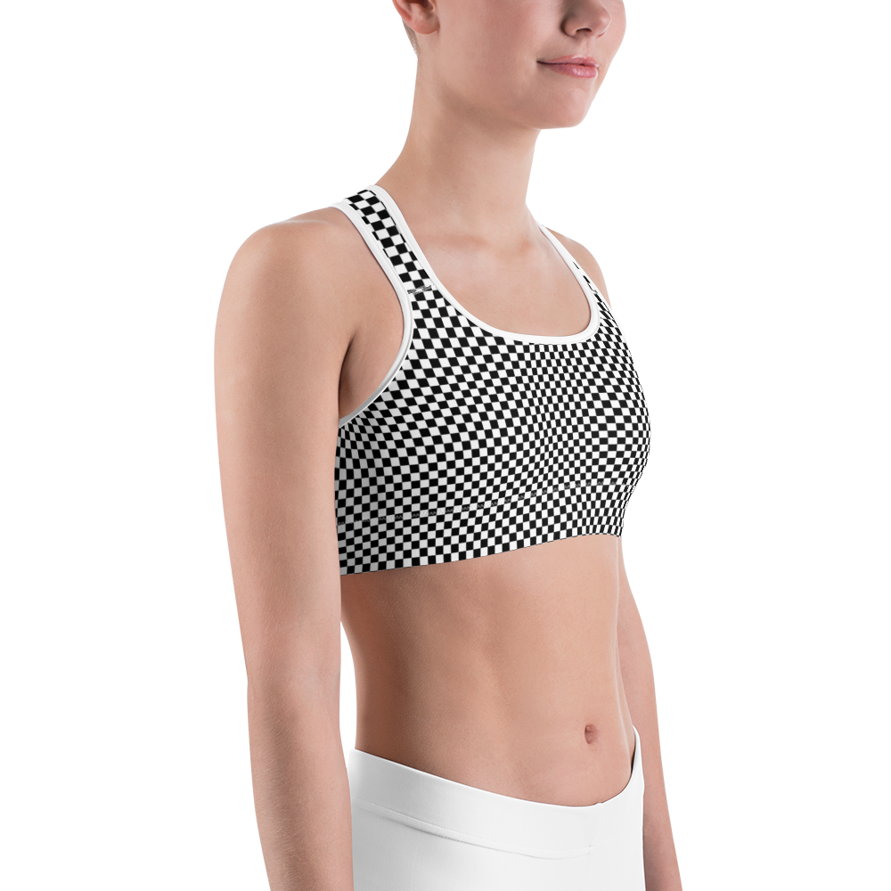 #8f081cb0 - Black White - ALTINO Sports Bra - Summer Never Ends Collection