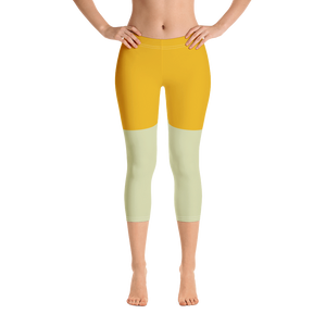 Yellow - #a63b3ed0 - Apple Mango Sorbet - ALTINO Sport Capri Leggings - Team GIRL Player - Yoga - Stop Plastic Packaging - #PlasticCops - Apparel - Accessories - Clothing For Girls - Women Pants