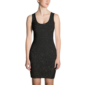 Black - #e4799300 - Black Magic Gold Dust - ALTINO Fitted Dress - Gritty Girl Collection - Stop Plastic Packaging - #PlasticCops - Apparel - Accessories - Clothing For Girls - Women Dresses