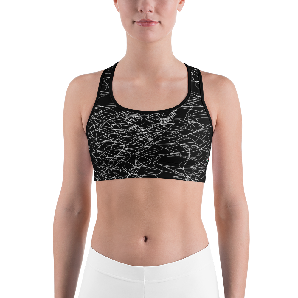 Black - #b3b85580 - ALTINO Sports Bra - Noir Collection - Stop Plastic Packaging - #PlasticCops - Apparel - Accessories - Clothing For Girls -