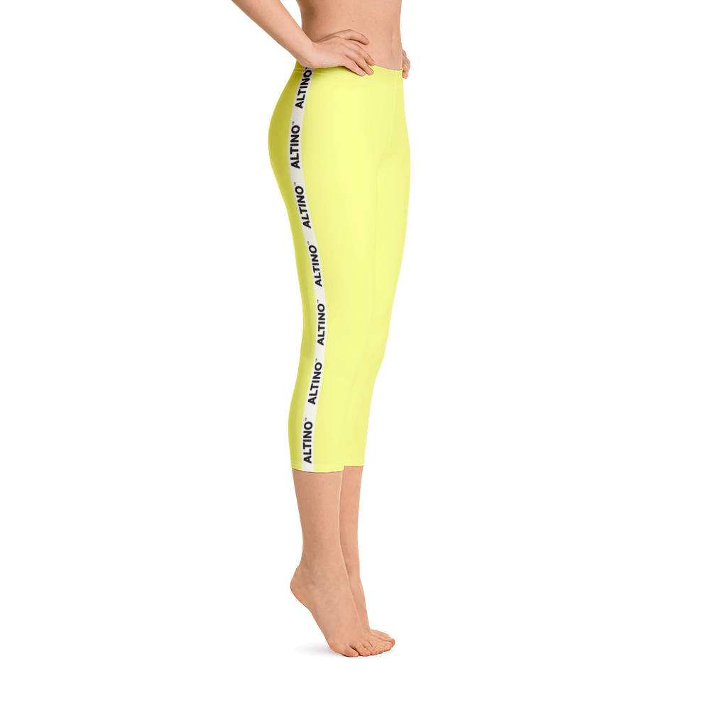 Yellow - #1647c530 - Pear - ALTINO Capri - Summer Never Ends Collection - Yoga - Stop Plastic Packaging - #PlasticCops - Apparel - Accessories - Clothing For Girls - Women Pants