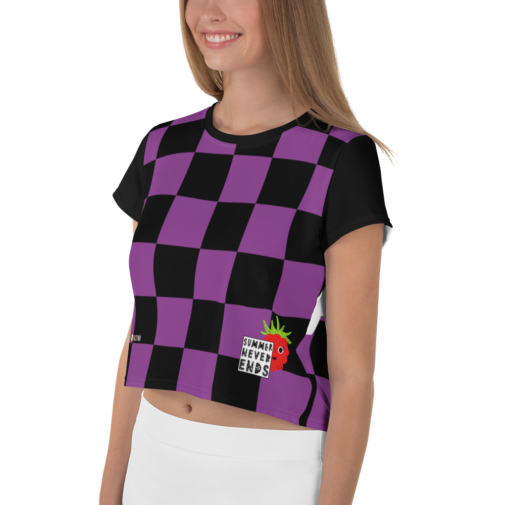 #a04780a0 - Grape Black - ALTINO Crop Tees - Summer Never Ends Collection