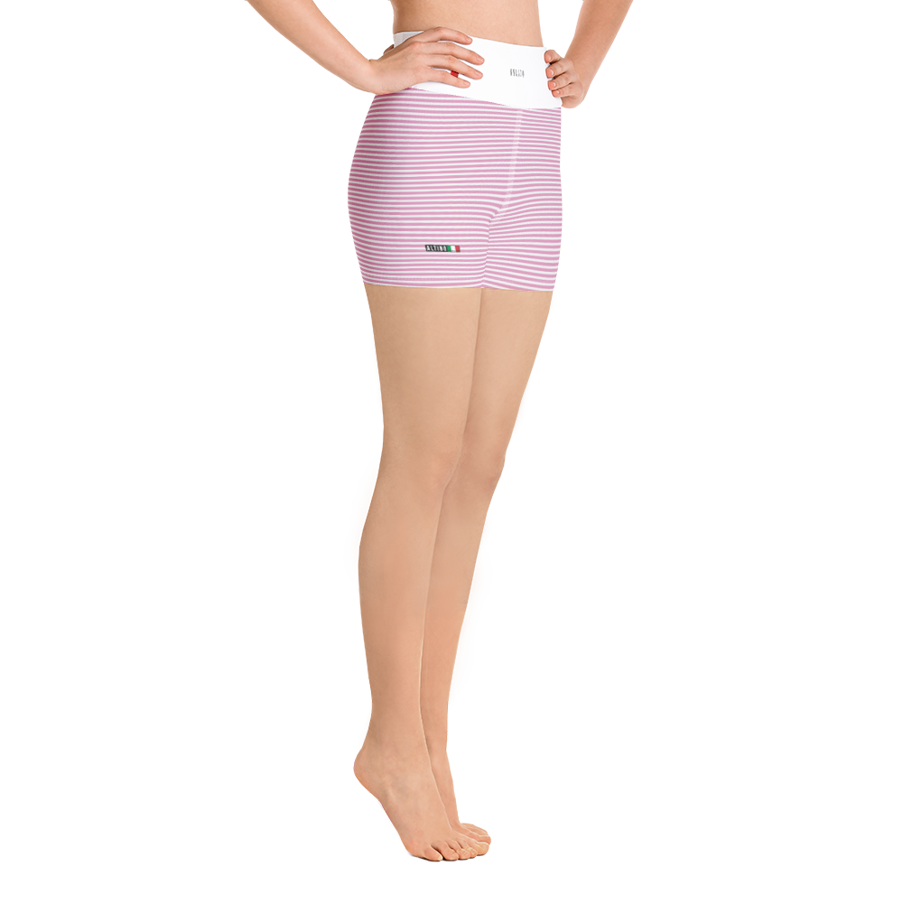 #0de23d90 - Bubble Gum Vanilla Bean Stracciatella - ALTINO Yummy Yoga Shorts