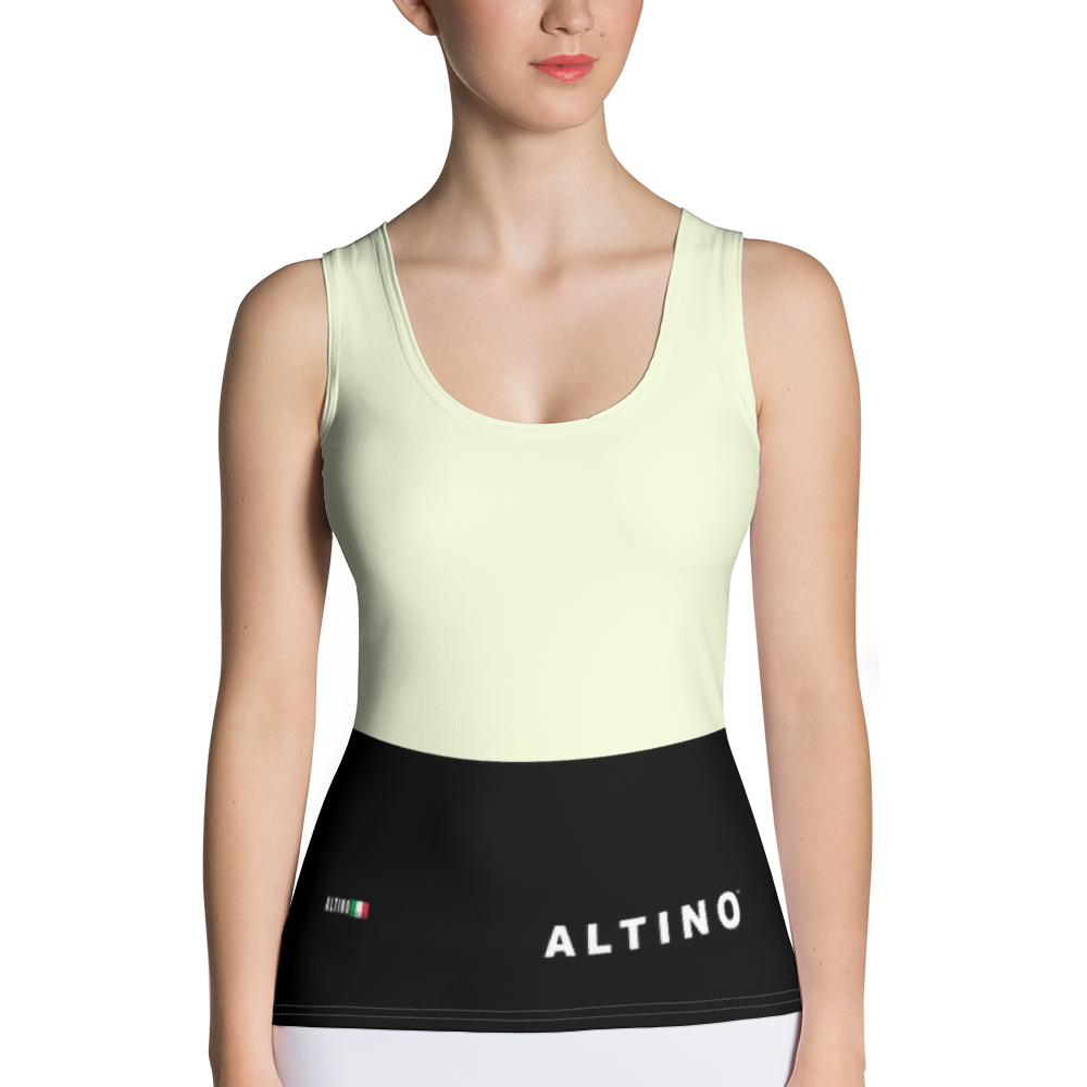 Yellow - #c19659a0 - Honeydew Boule - ALTINO Fitted Tank Top - Gelato Collection - Stop Plastic Packaging - #PlasticCops - Apparel - Accessories - Clothing For Girls - Women Tops