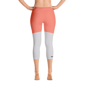 #12e7f190 - Coconut Watermelon Sorbet - ALTINO Sport Capri Leggings - Gelato Collection