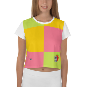 Crimson - #2518eab0 - Strawberry Kiwi Mango - ALTINO Crop Tees - Summer Never Ends Collection - Stop Plastic Packaging - #PlasticCops - Apparel - Accessories - Clothing For Girls - Women Tops