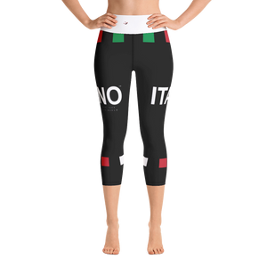 Black - #d4c968a0 - Viva Italia Art Commission Number 16 - ALTINO Yoga Capri - Stop Plastic Packaging - #PlasticCops - Apparel - Accessories - Clothing For Girls - Women Pants