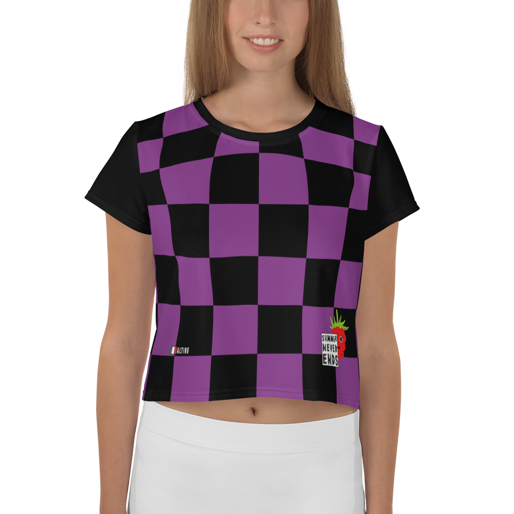 Magenta - #a04780a0 - Grape Black - ALTINO Crop Tees - Summer Never Ends Collection - Stop Plastic Packaging - #PlasticCops - Apparel - Accessories - Clothing For Girls - Women Tops