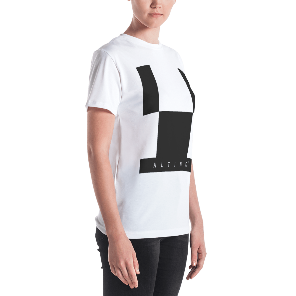Black - #3c9fa320 - Black White - ALTINO Crew Neck T - Shirt - Summer Never Ends Collection - Stop Plastic Packaging - #PlasticCops - Apparel - Accessories - Clothing For Girls - Women Tops