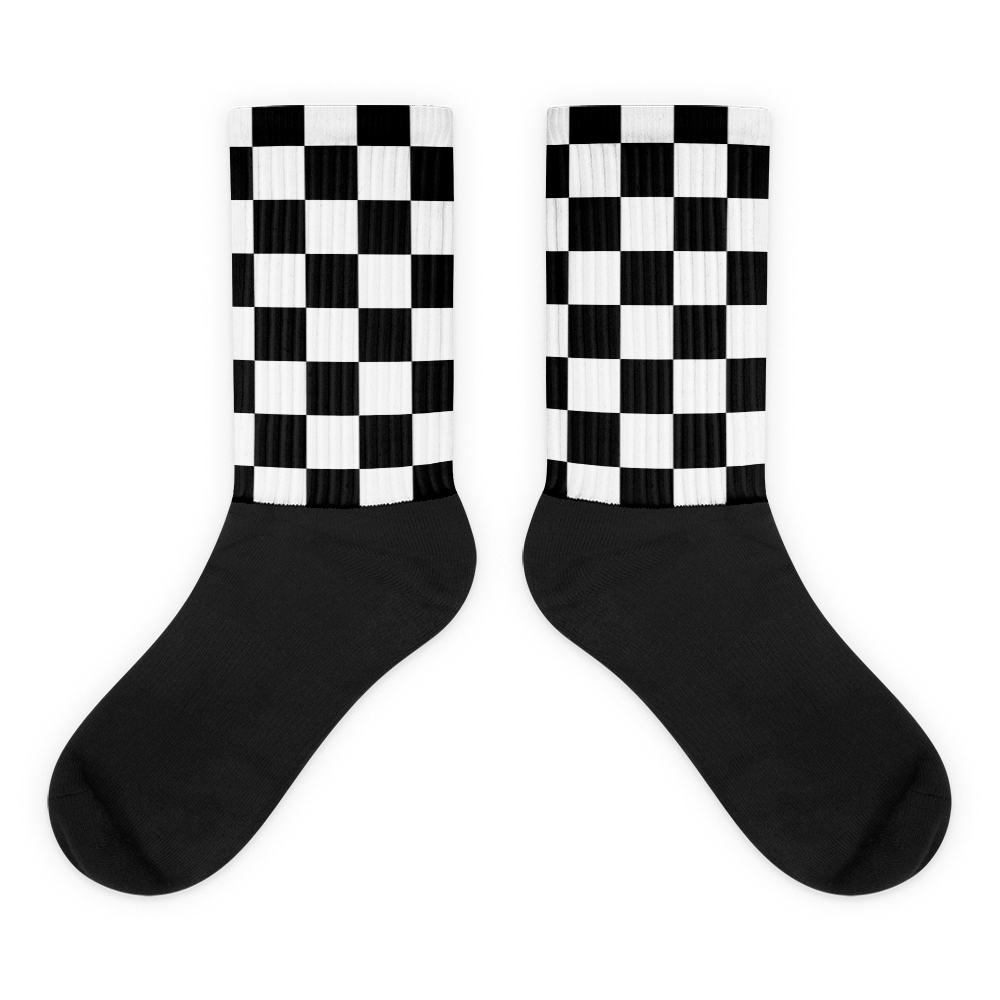 #6196ec80 - Black White - ALTINO Designer Socks - Summer Never Ends Collection