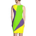 #53a3f230 - Grape Lemon Lime - ALTINO Fitted Dress - Summer Never Ends Collection